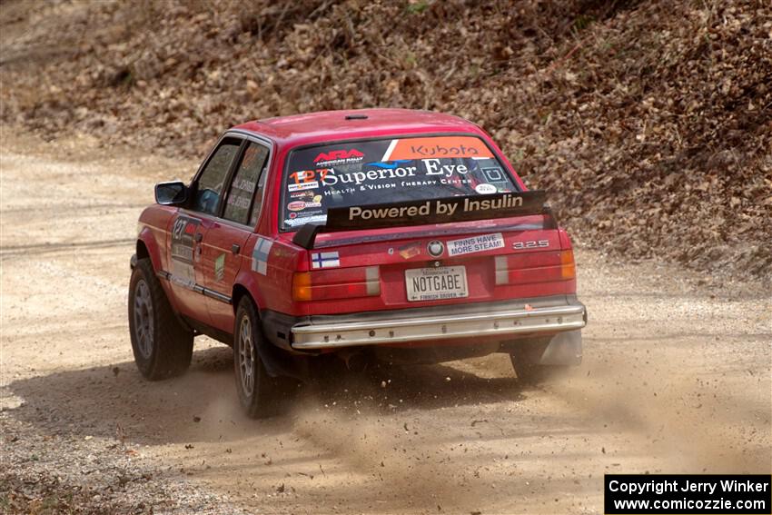 Levi Johnson / Griffin Johnson BMW 325e on SS1, Hazel Creek I.