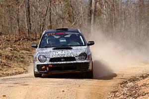 Peter Farrow / Michael Farrow Subaru WRX on SS1, Hazel Creek I.