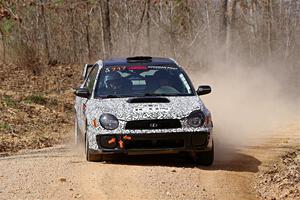 Peter Farrow / Michael Farrow Subaru WRX on SS1, Hazel Creek I.