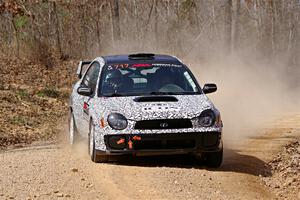 Peter Farrow / Michael Farrow Subaru WRX on SS1, Hazel Creek I.