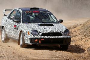 Peter Farrow / Michael Farrow Subaru WRX on SS1, Hazel Creek I.