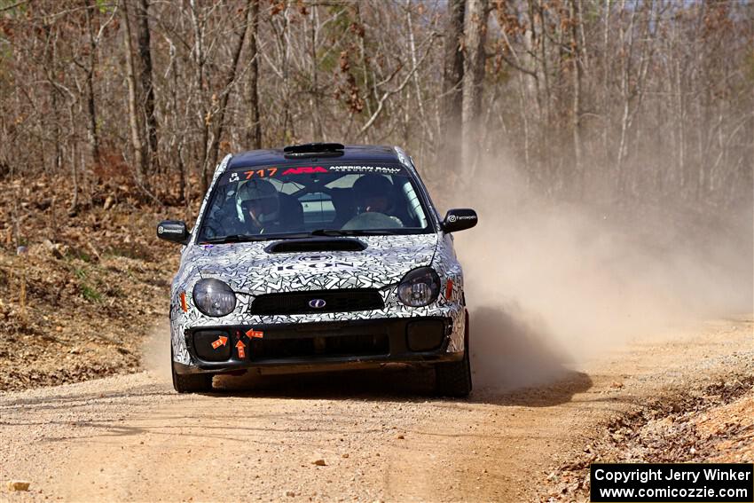 Peter Farrow / Michael Farrow Subaru WRX on SS1, Hazel Creek I.