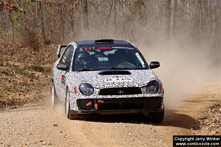 Peter Farrow / Michael Farrow Subaru WRX on SS1, Hazel Creek I.