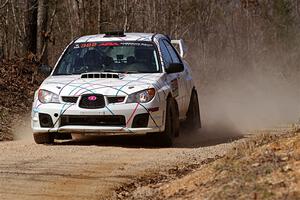 Ian McCarty / Hailey McCarty Subaru Impreza 2.5RS on SS1, Hazel Creek I.