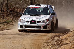 Ian McCarty / Hailey McCarty Subaru Impreza 2.5RS on SS1, Hazel Creek I.