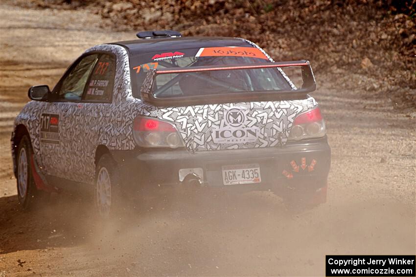 Peter Farrow / Michael Farrow Subaru WRX on SS1, Hazel Creek I.