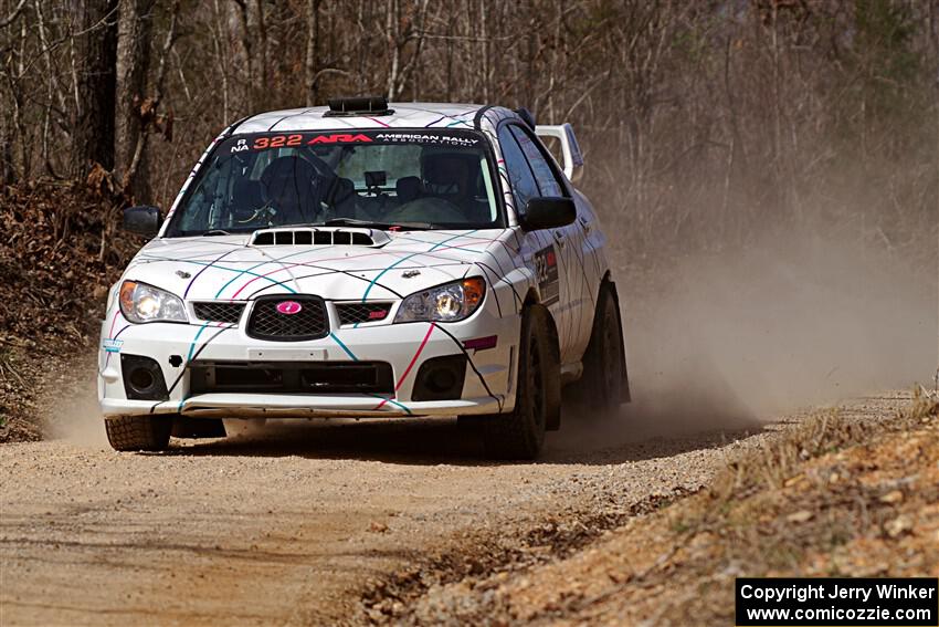 Ian McCarty / Hailey McCarty Subaru Impreza 2.5RS on SS1, Hazel Creek I.