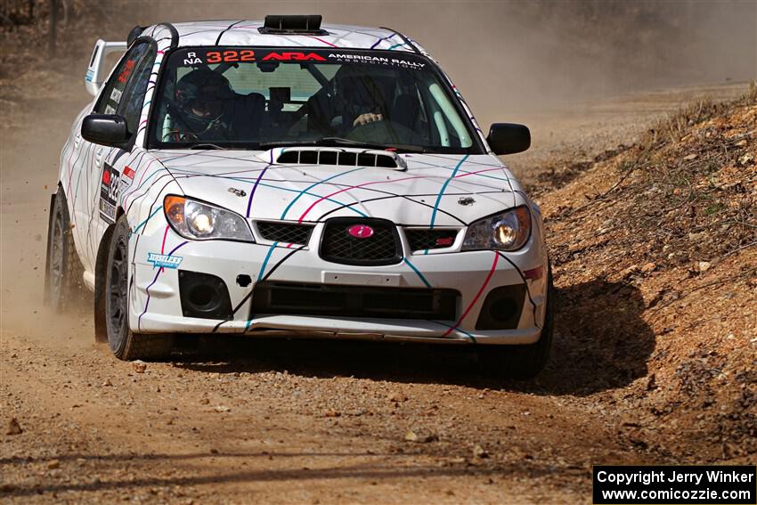 Ian McCarty / Hailey McCarty Subaru Impreza 2.5RS on SS1, Hazel Creek I.