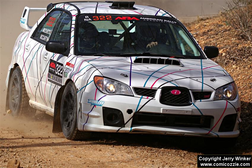 Ian McCarty / Hailey McCarty Subaru Impreza 2.5RS on SS1, Hazel Creek I.