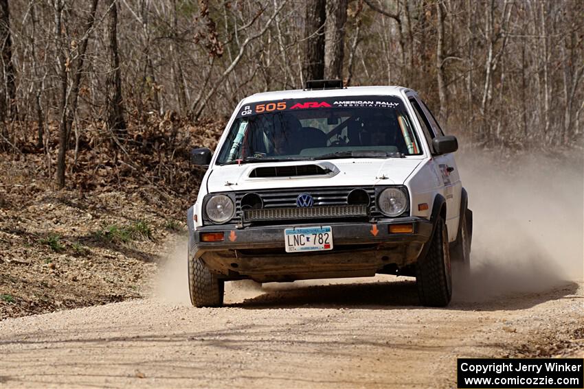 Josh Nykanen / Lars Anderson VW GTI on SS1, Hazel Creek I.