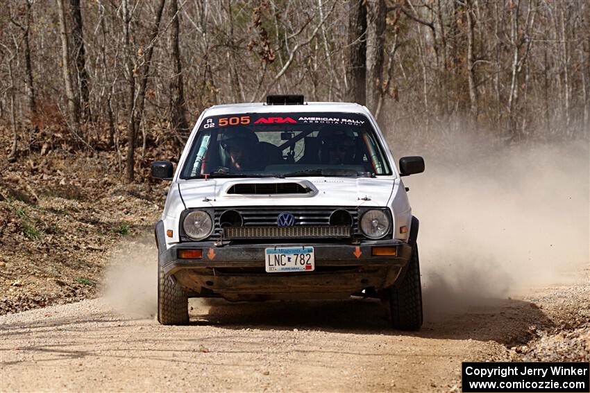 Josh Nykanen / Lars Anderson VW GTI on SS1, Hazel Creek I.