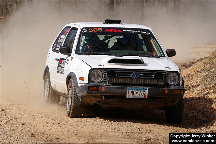 Josh Nykanen / Lars Anderson VW GTI on SS1, Hazel Creek I.