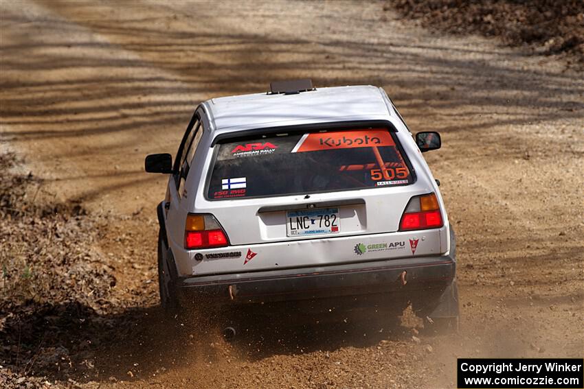 Josh Nykanen / Lars Anderson VW GTI on SS1, Hazel Creek I.