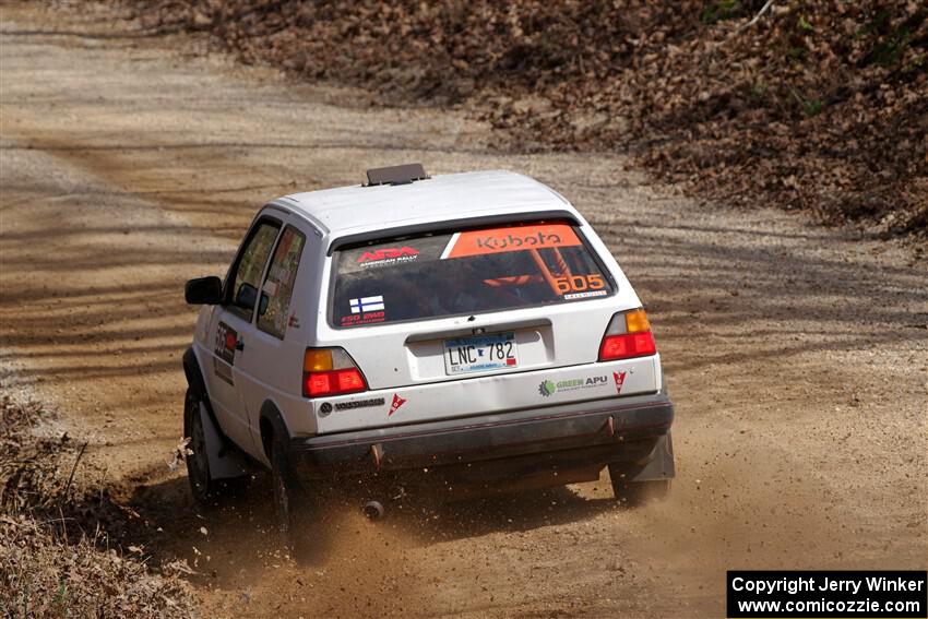 Josh Nykanen / Lars Anderson VW GTI on SS1, Hazel Creek I.