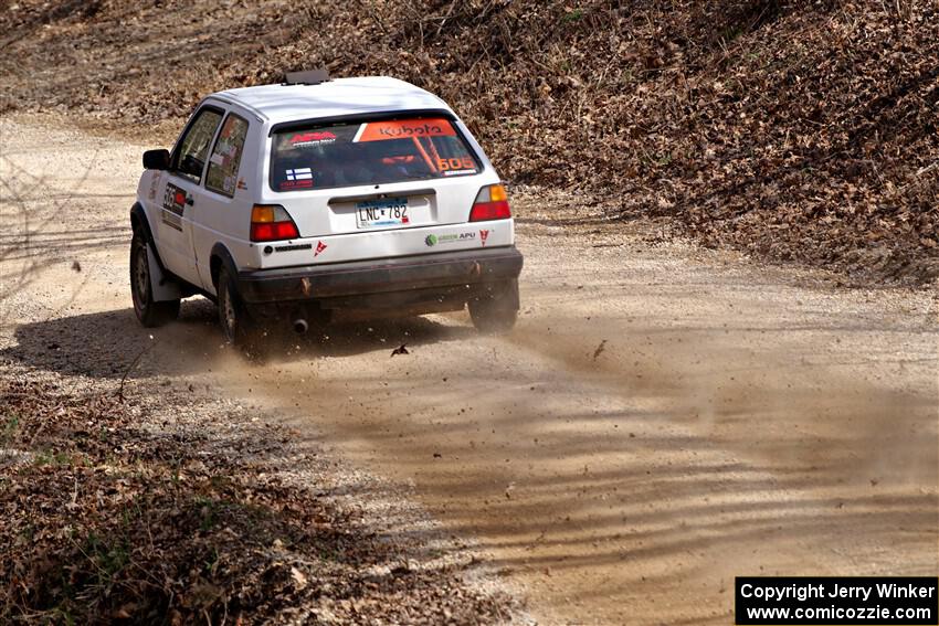 Josh Nykanen / Lars Anderson VW GTI on SS1, Hazel Creek I.