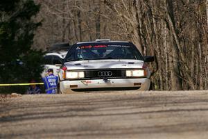 Drew Carlson / Cindi Carlson Audi 200 Avant Quattro on SS1, Hazel Creek I.