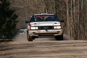 Drew Carlson / Cindi Carlson Audi 200 Avant Quattro on SS1, Hazel Creek I.