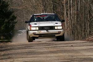 Drew Carlson / Cindi Carlson Audi 200 Avant Quattro on SS1, Hazel Creek I.