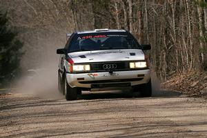 Drew Carlson / Cindi Carlson Audi 200 Avant Quattro on SS1, Hazel Creek I.