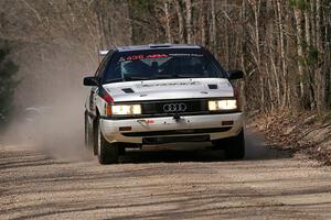 Drew Carlson / Cindi Carlson Audi 200 Avant Quattro on SS1, Hazel Creek I.