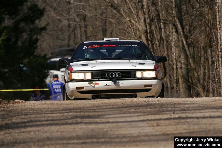 Drew Carlson / Cindi Carlson Audi 200 Avant Quattro on SS1, Hazel Creek I.