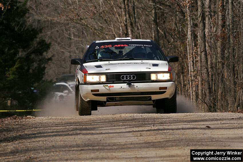 Drew Carlson / Cindi Carlson Audi 200 Avant Quattro on SS1, Hazel Creek I.