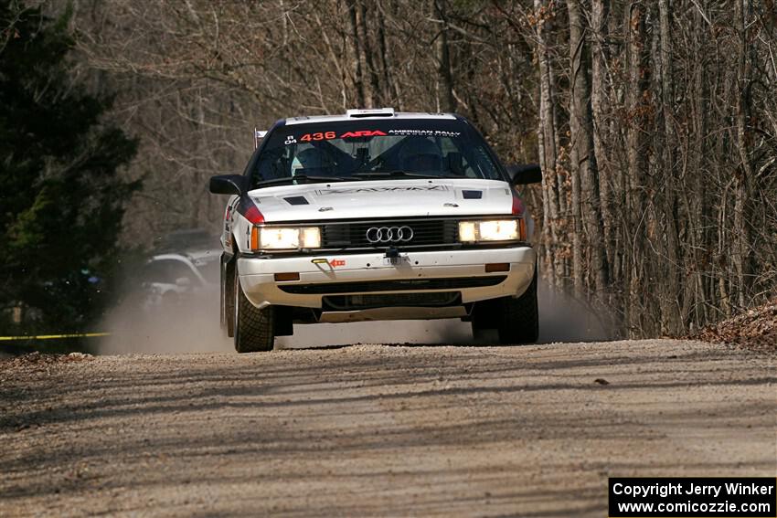 Drew Carlson / Cindi Carlson Audi 200 Avant Quattro on SS1, Hazel Creek I.