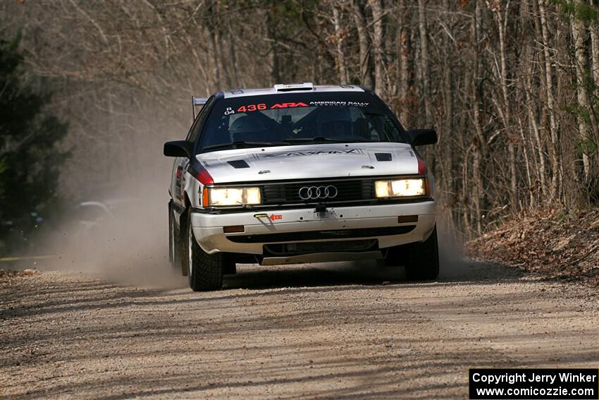 Drew Carlson / Cindi Carlson Audi 200 Avant Quattro on SS1, Hazel Creek I.