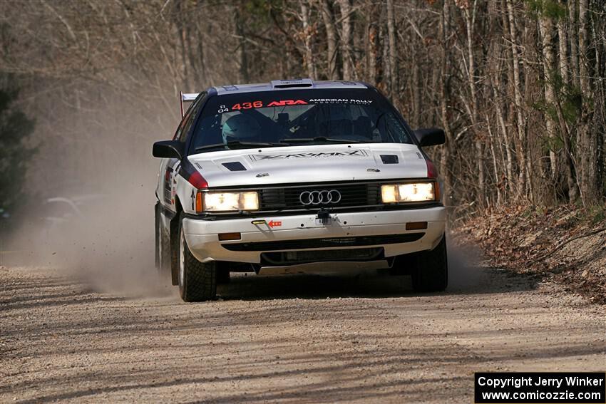 Drew Carlson / Cindi Carlson Audi 200 Avant Quattro on SS1, Hazel Creek I.