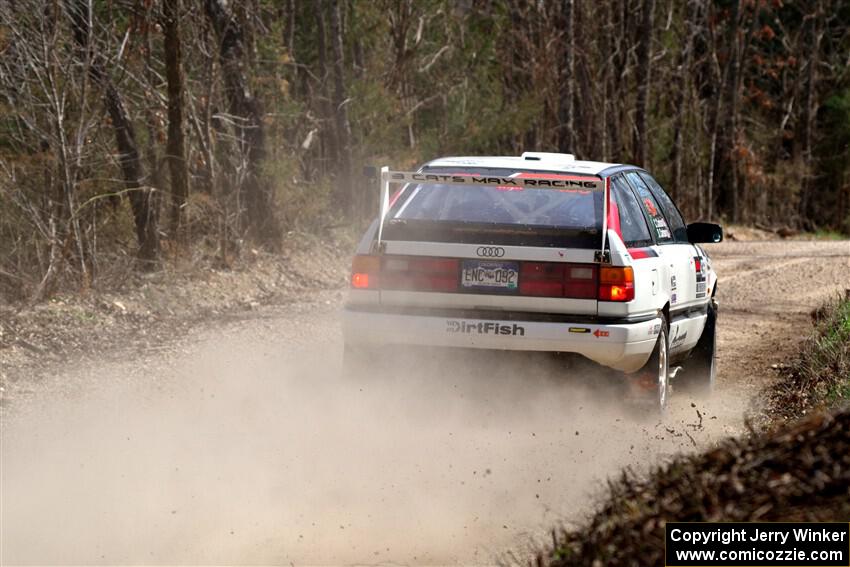 Drew Carlson / Cindi Carlson Audi 200 Avant Quattro on SS1, Hazel Creek I.