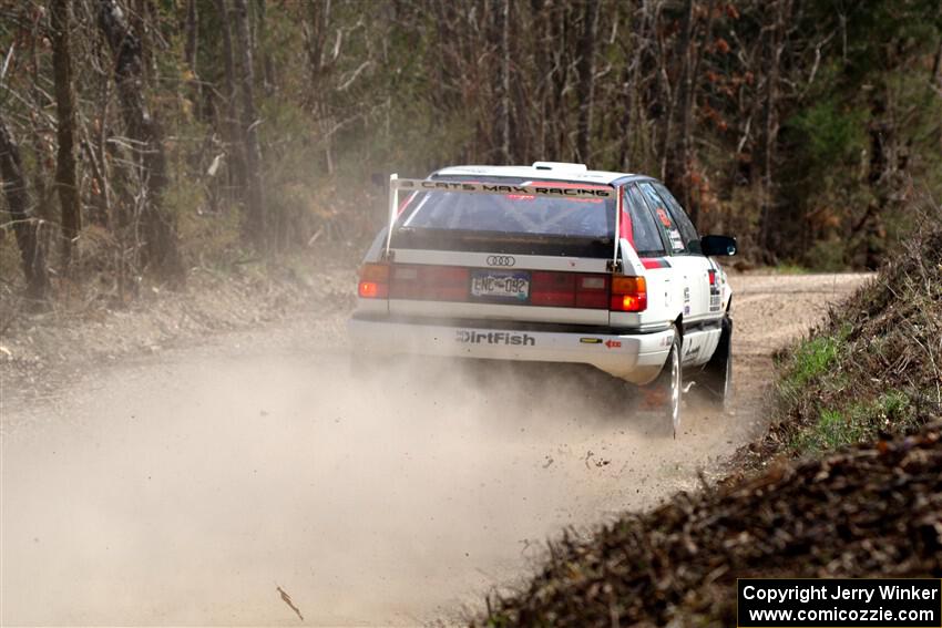 Drew Carlson / Cindi Carlson Audi 200 Avant Quattro on SS1, Hazel Creek I.