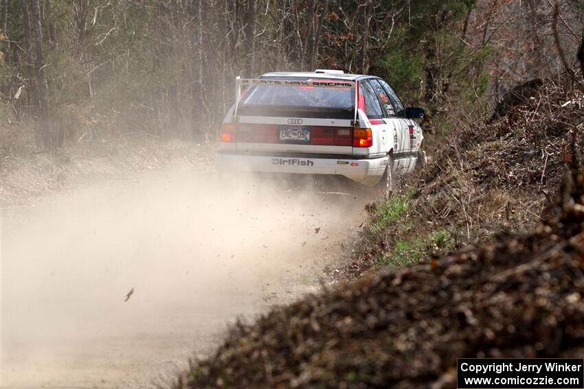 Drew Carlson / Cindi Carlson Audi 200 Avant Quattro on SS1, Hazel Creek I.