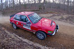 Levi Johnson / Griffin Johnson BMW 325e on SS4, Hazel Creek II.