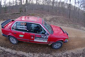 Levi Johnson / Griffin Johnson BMW 325e on SS4, Hazel Creek II.