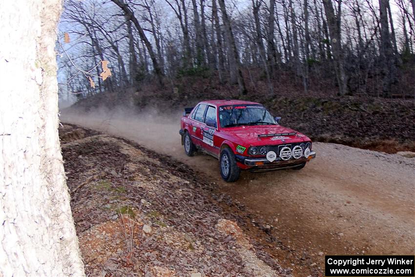 Levi Johnson / Griffin Johnson BMW 325e on SS4, Hazel Creek II.