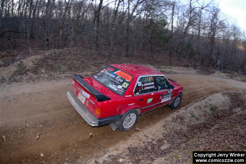 Levi Johnson / Griffin Johnson BMW 325e on SS4, Hazel Creek II.