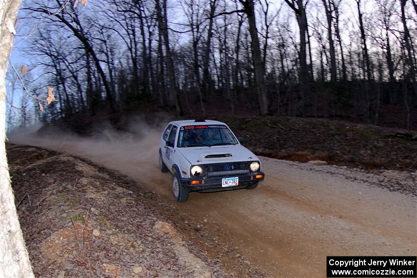 Josh Nykanen / Lars Anderson VW GTI on SS4, Hazel Creek II.