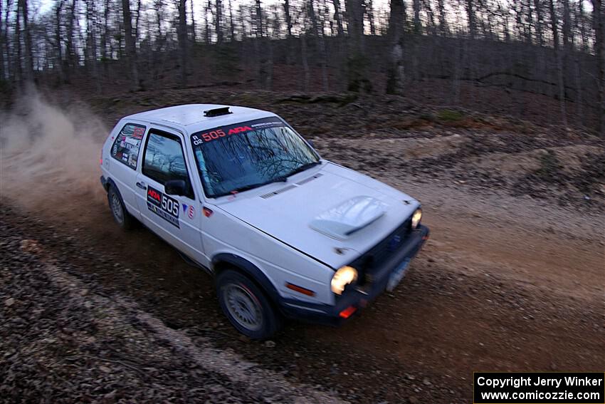 Josh Nykanen / Lars Anderson VW GTI on SS4, Hazel Creek II.
