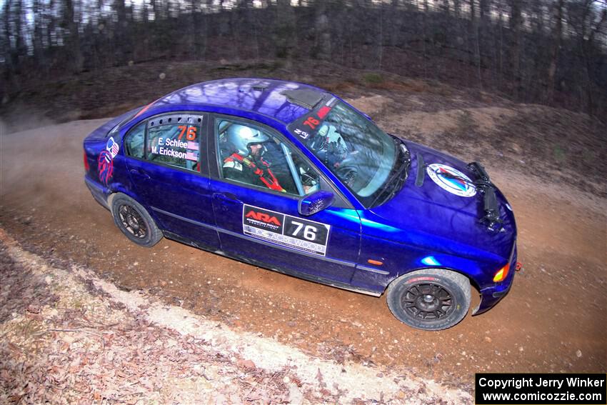 Mike Erickson / Eric Schlee BMW 323i on SS4, Hazel Creek II.