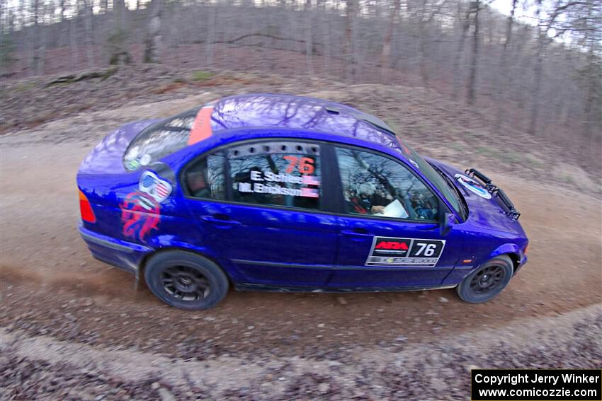 Mike Erickson / Eric Schlee BMW 323i on SS4, Hazel Creek II.