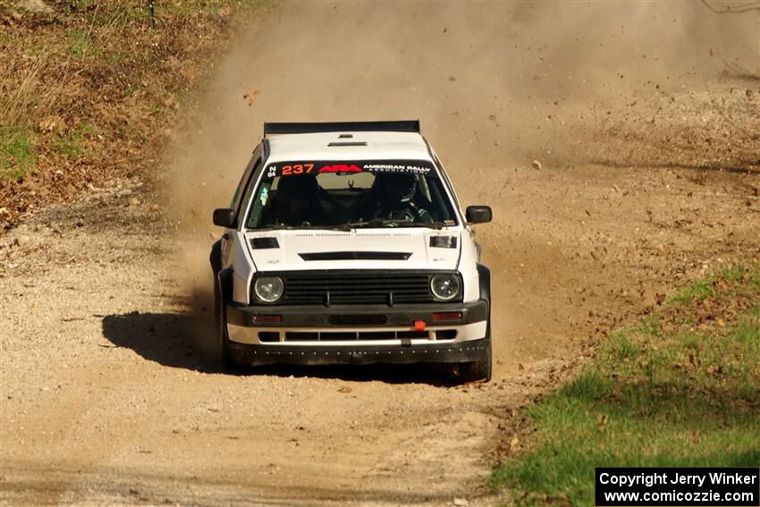 Micah Nickelson / Tyler Ptacek VW Golf on SS6, Deep Ford.