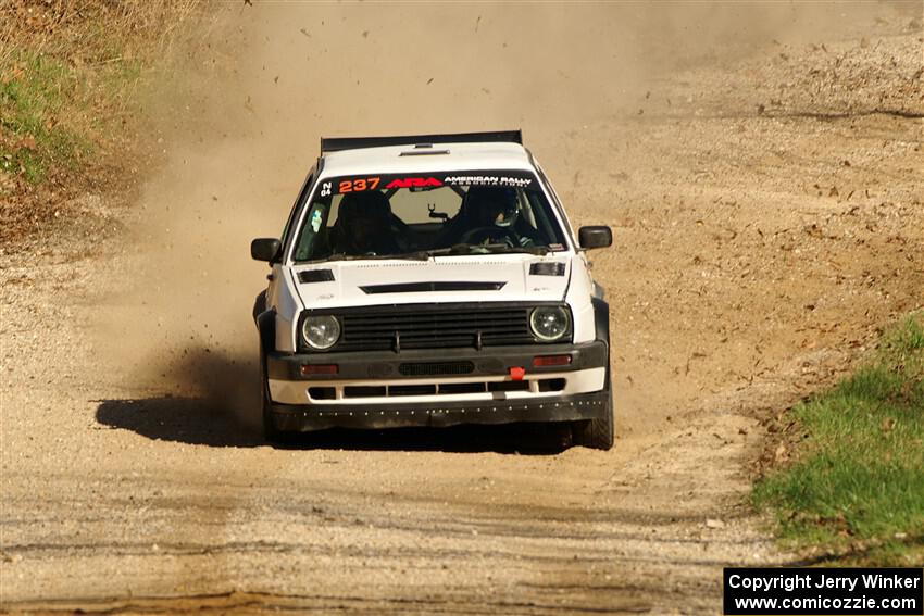Micah Nickelson / Tyler Ptacek VW Golf on SS6, Deep Ford.
