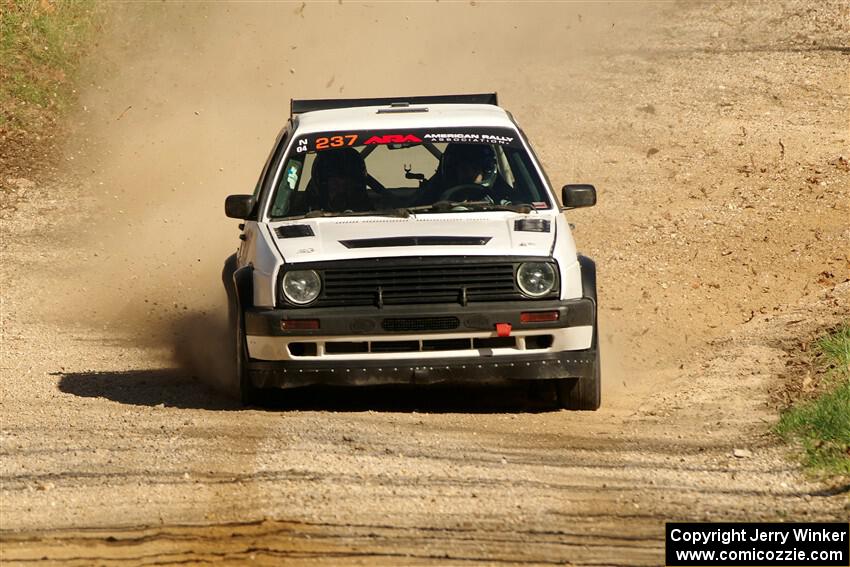 Micah Nickelson / Tyler Ptacek VW Golf on SS6, Deep Ford.
