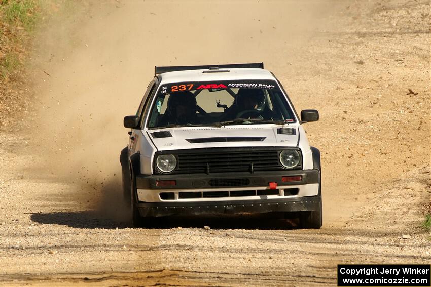 Micah Nickelson / Tyler Ptacek VW Golf on SS6, Deep Ford.