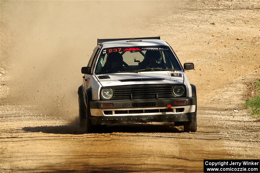 Micah Nickelson / Tyler Ptacek VW Golf on SS6, Deep Ford.