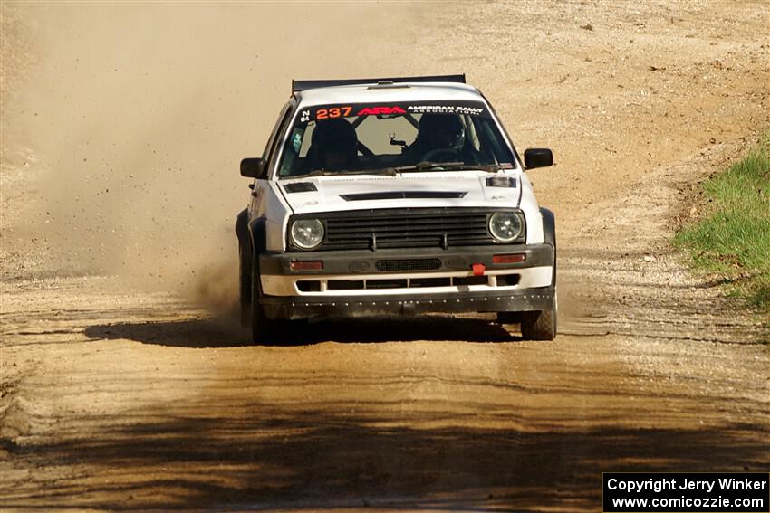 Micah Nickelson / Tyler Ptacek VW Golf on SS6, Deep Ford.