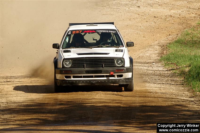 Micah Nickelson / Tyler Ptacek VW Golf on SS6, Deep Ford.