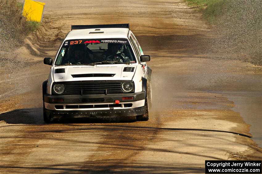 Micah Nickelson / Tyler Ptacek VW Golf on SS6, Deep Ford.