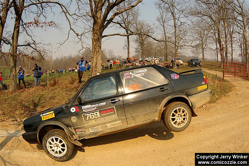 Andy Cowan / John Vinti VW Jetta VR6 on SS9, KP to Ollie Long II.