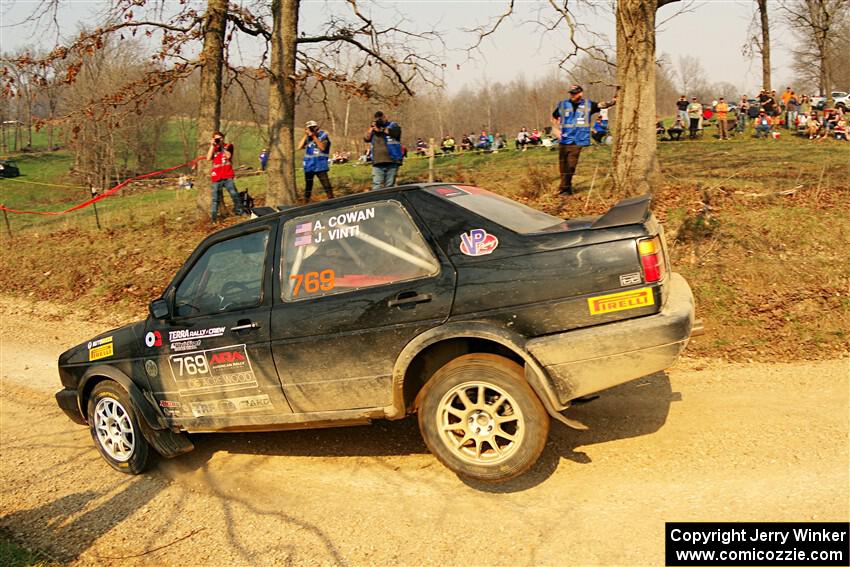 Andy Cowan / John Vinti VW Jetta VR6 on SS9, KP to Ollie Long II.